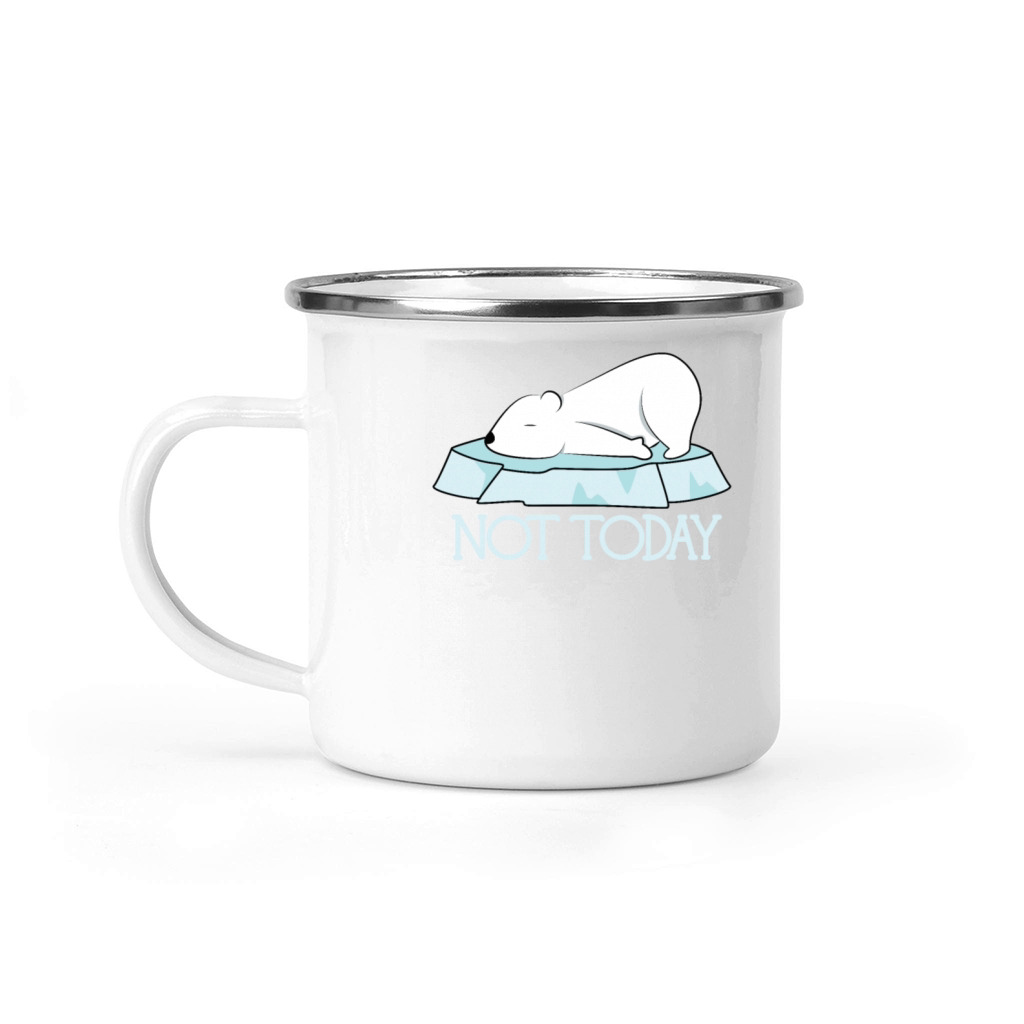 Cute Funny Not Today Polar Bear Camping Mug