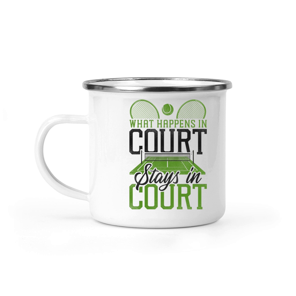 Funny Tennis Player Racket Tennis Camping Mug