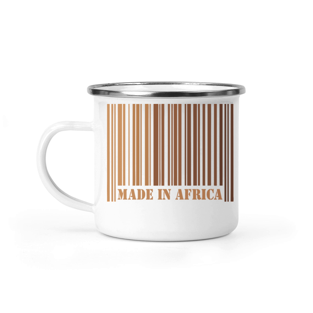 Melanin Barcode Made in Africa Apparel Camping Mug
