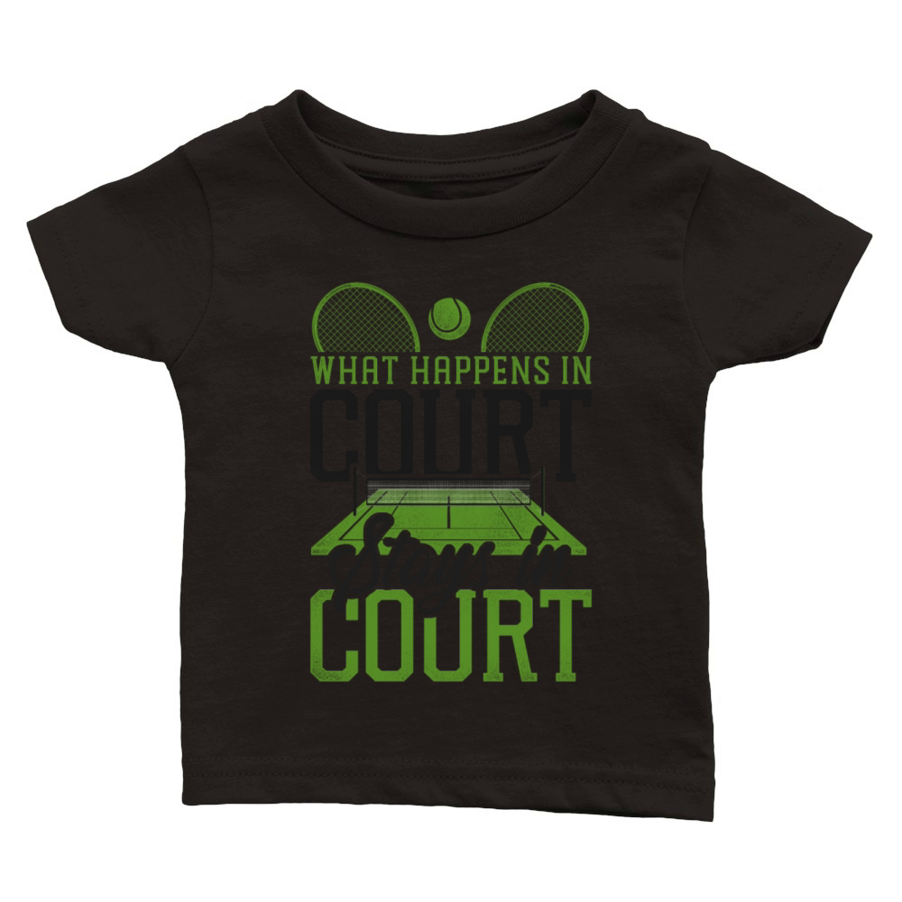 Funny Tennis Player Racket Tennis Classic Baby Crewneck T-shirt