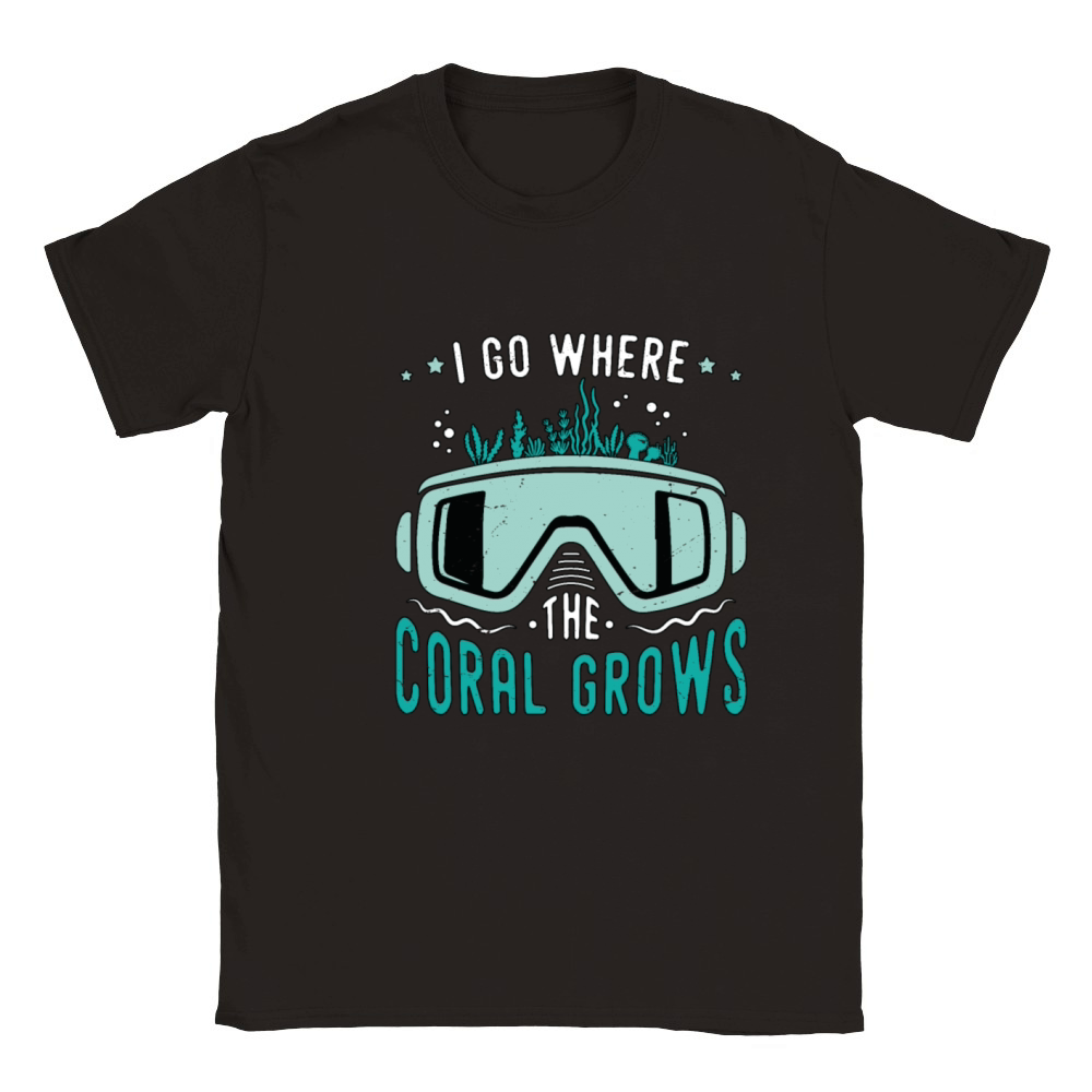 Snorkeling I Go Where The Coral Marine Biologist Classic Kids Crewneck T-shirt