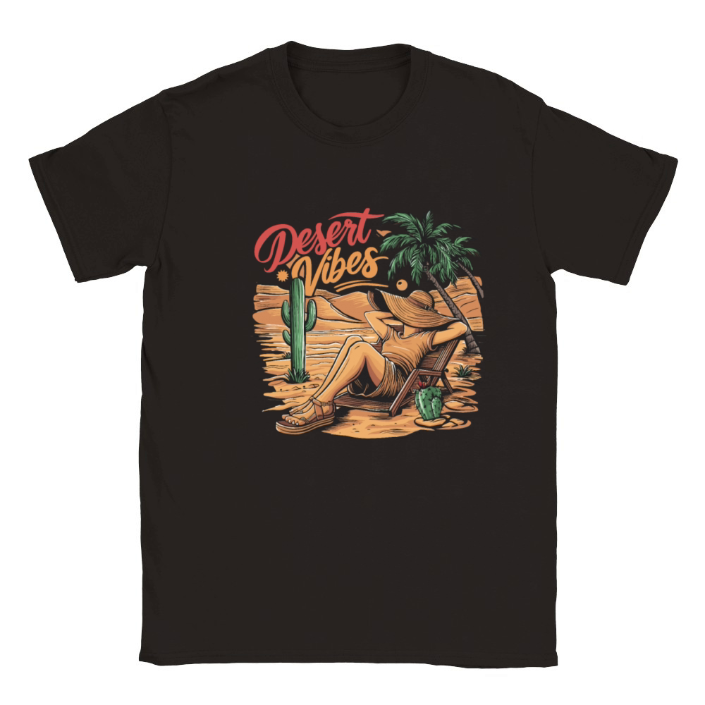 Sunset Desert Vibes Vacation Adventure for a Classic Kids Crewneck T-shirt