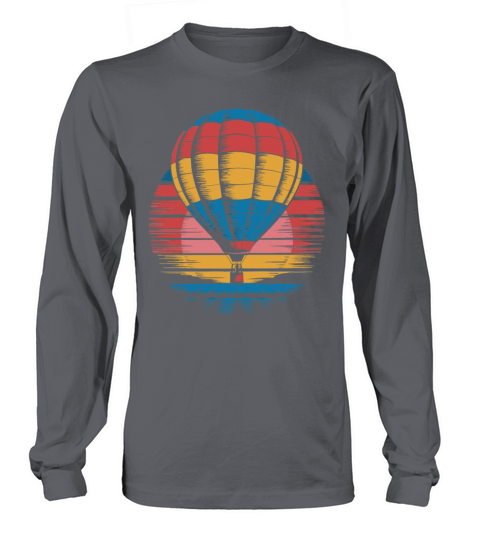 Hot Air Balloon Retro Sunset Vintage Adventure Long sleeved Unisex