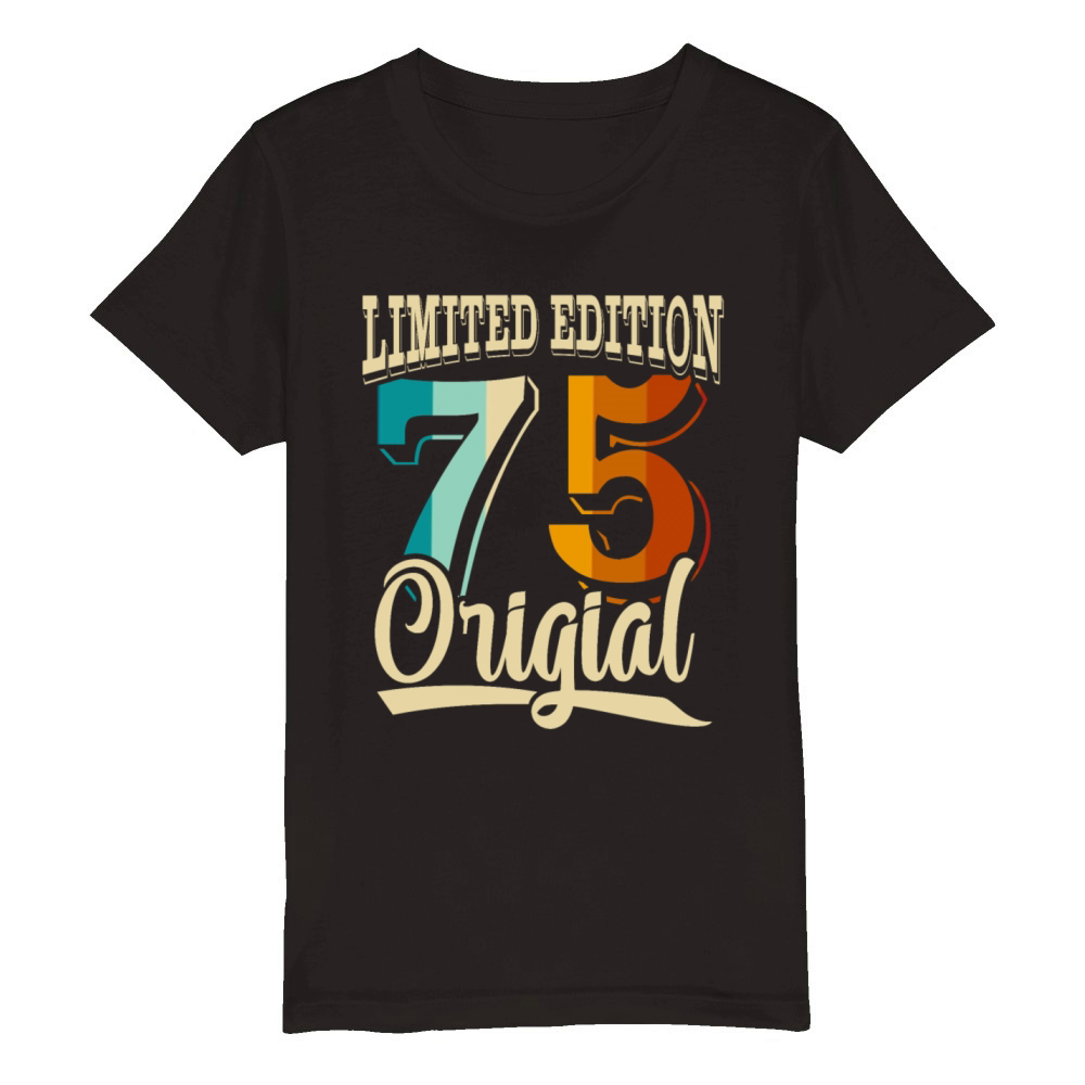 50th Birthday 1975 Limited Edition 50 Years Organic Kids Crewneck T-shirt