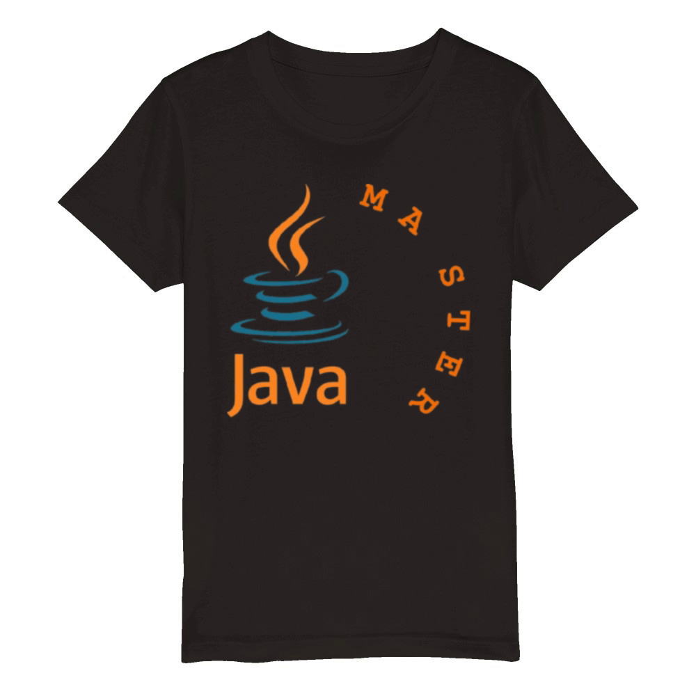 "Java Master Bold Typography Design for Developer Organic Kids Crewneck T-shirt