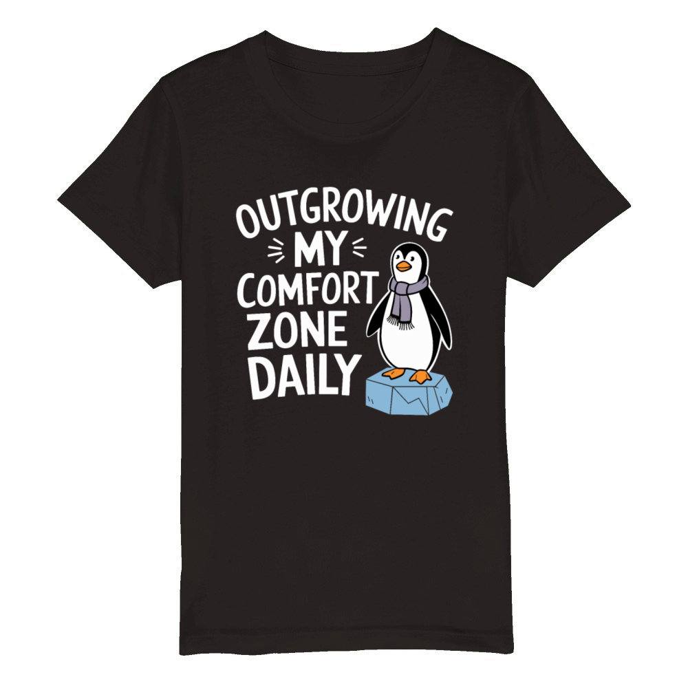 Outgrowing My Comfort Zone Daily Self-improvement Organic Kids Crewneck T-shirt