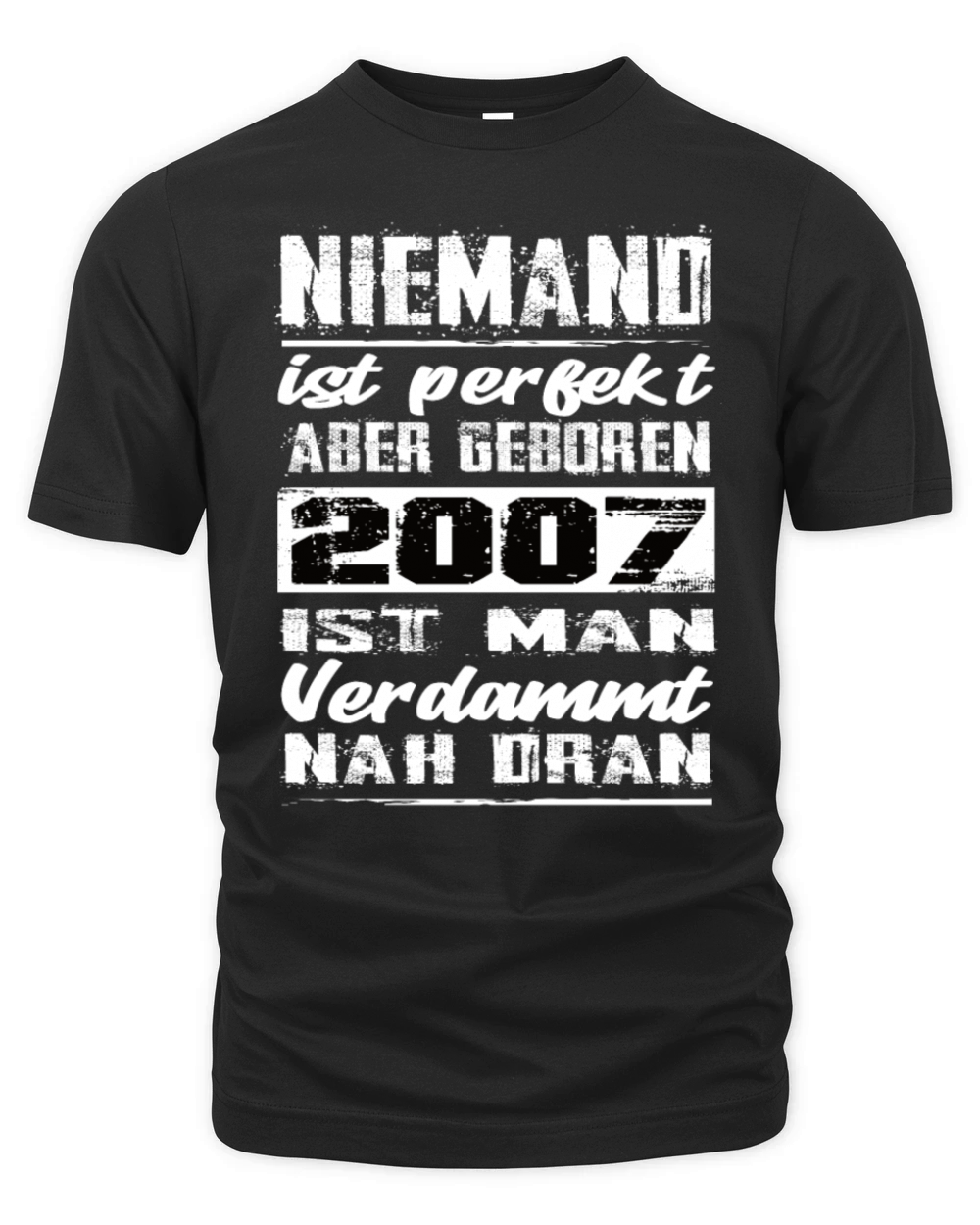 Nobody Is Perfect But Born 2007 Birthday Organic Unisex T-shirt