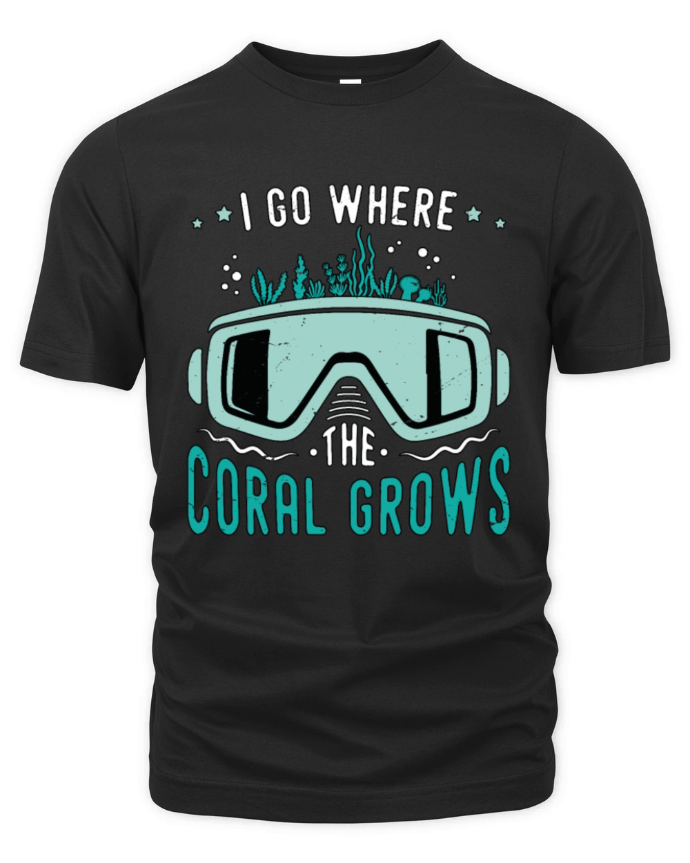 Snorkeling I Go Where The Coral Marine Biologist Organic Unisex T-shirt