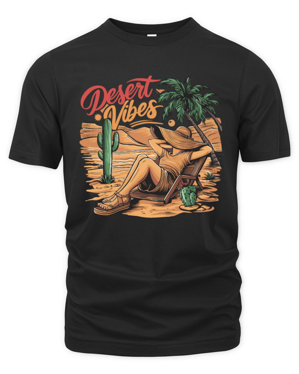 Sunset Desert Vibes Vacation Adventure for a Organic Unisex T-shirt