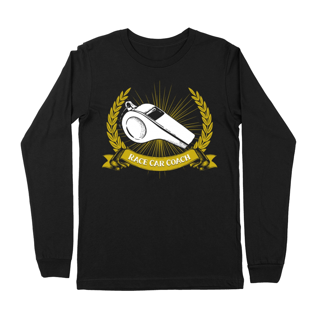 Race Car Coach Auto Racing Funny Sports Car Humor Premium Long Sleeve