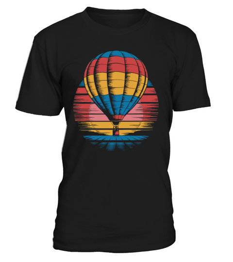 Hot Air Balloon Retro Sunset Vintage Adventure T-Shirt Unisex