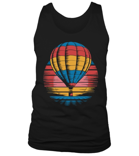 Hot Air Balloon Retro Sunset Vintage Adventure Tank Top Unisex