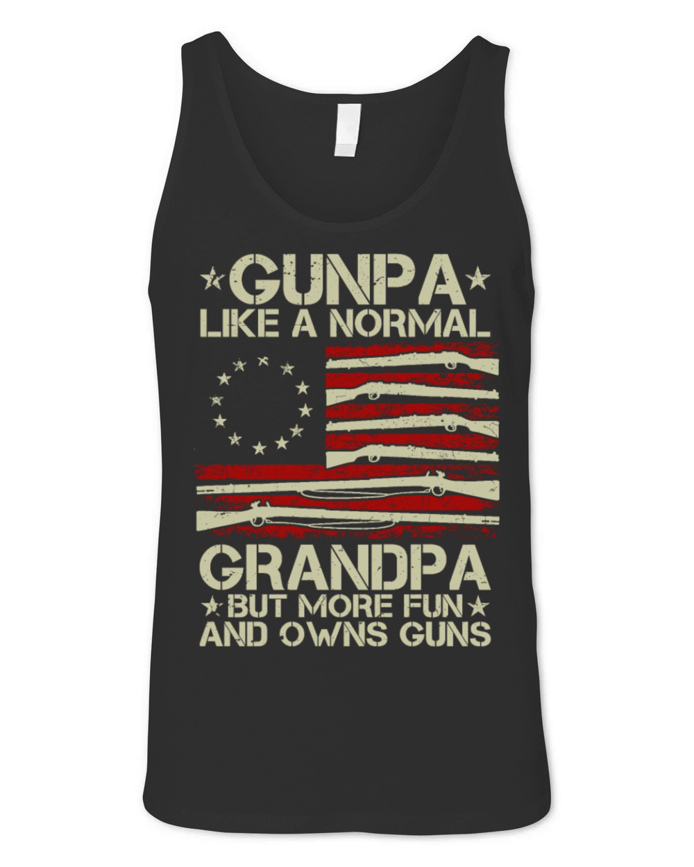 Gunpa Like A Normal Grandpa Fun And Owns Guns Unisex Jersey Tank