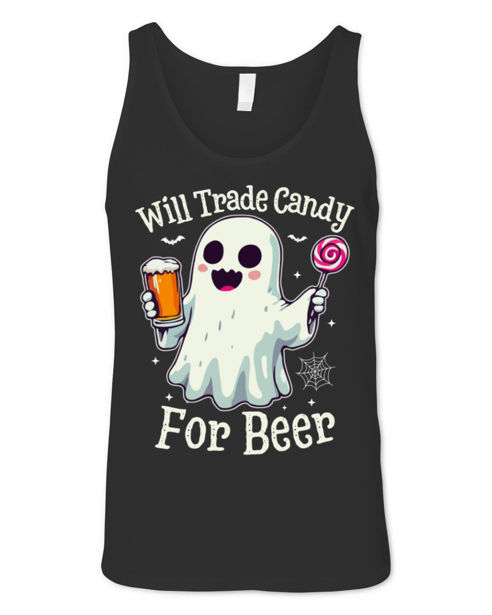 Will Trade Candy For Beer Funny Halloween Unisex Jersey Tank