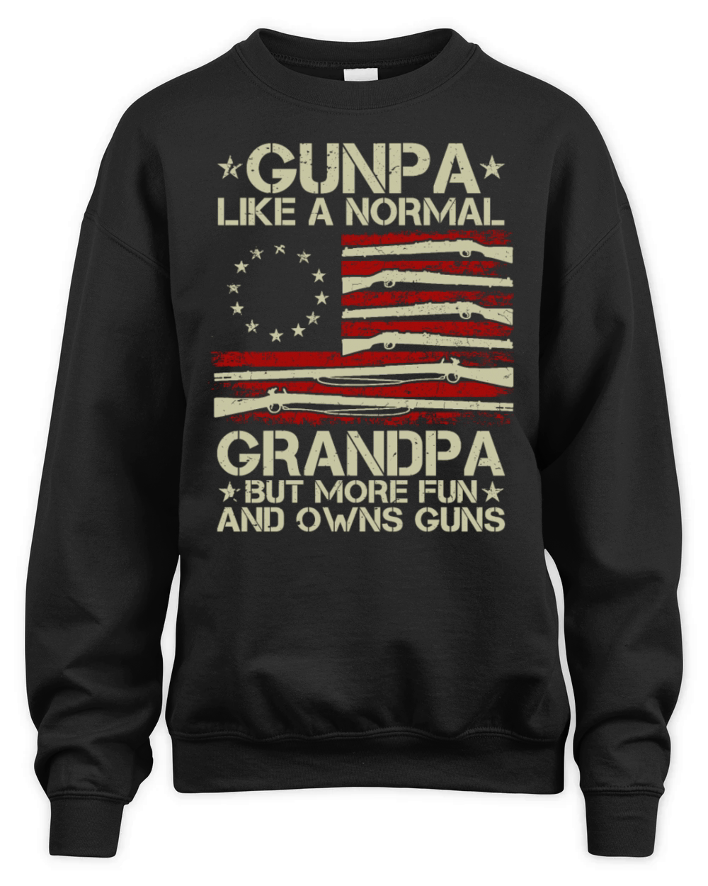 Gunpa Like A Normal Grandpa Fun And Owns Guns Unisex Premium Crewneck Sweatshirt