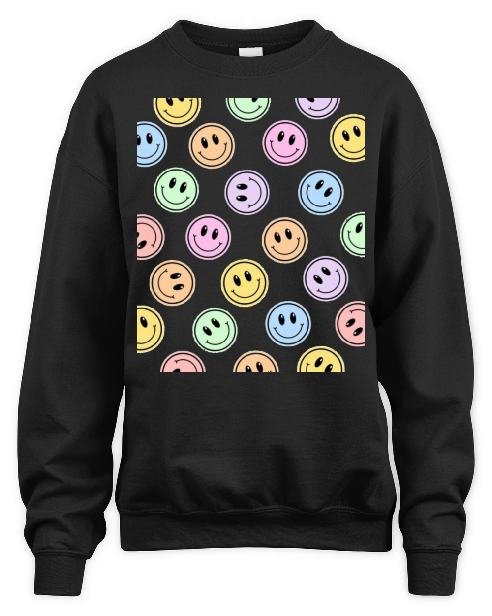 happy face printed t shirt stylish and trendy Unisex Premium Crewneck Sweatshirt