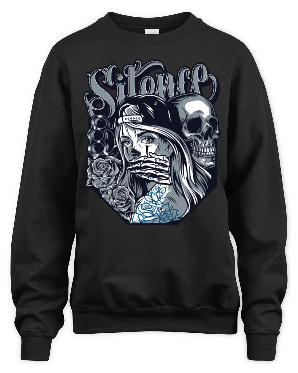 silence Chicano Vintage Design Unisex Premium Crewneck Sweatshirt