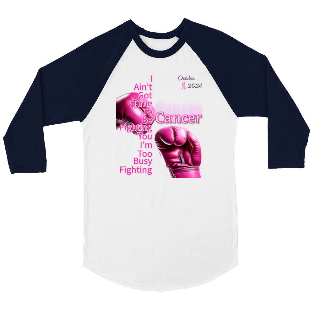 Fighting Cancer 2024 Unisex ¾ sleeve Raglan T-shirt