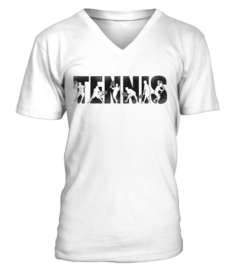 Funny Tennis Player Racket Tennis V-Neck T-shirt