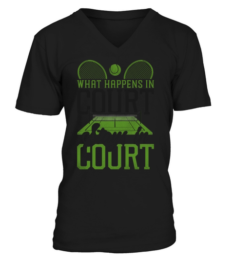 Funny Tennis Player Racket Tennis V-Neck T-shirt