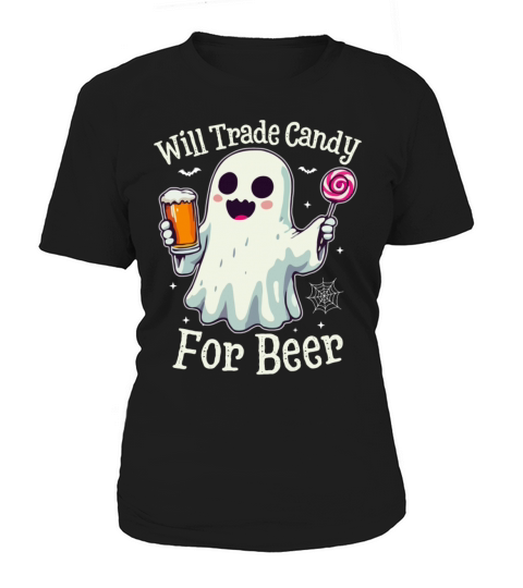 Will Trade Candy For Beer Funny Halloween Women's T-Shirt
