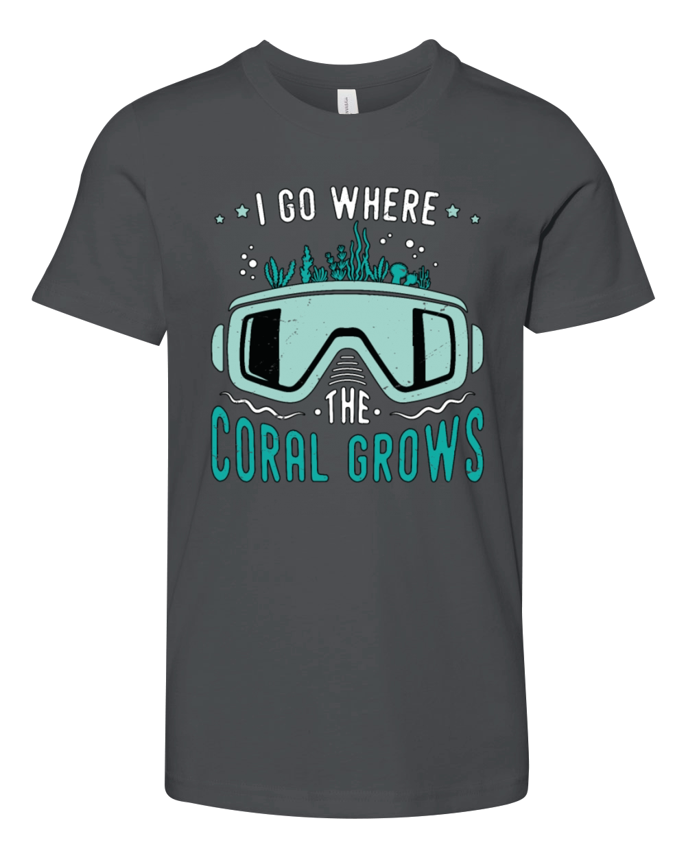 Snorkeling I Go Where The Coral Marine Biologist Youth Unisex Jersey Tee