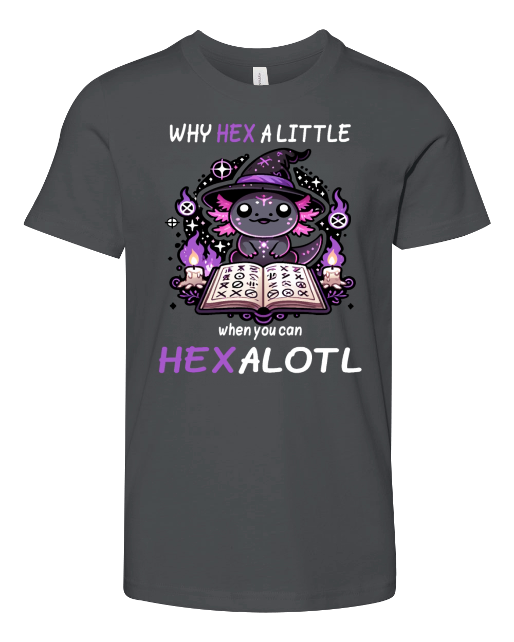 Why Hex a Little When You Can Hex Alotl Funny Youth Unisex Jersey Tee
