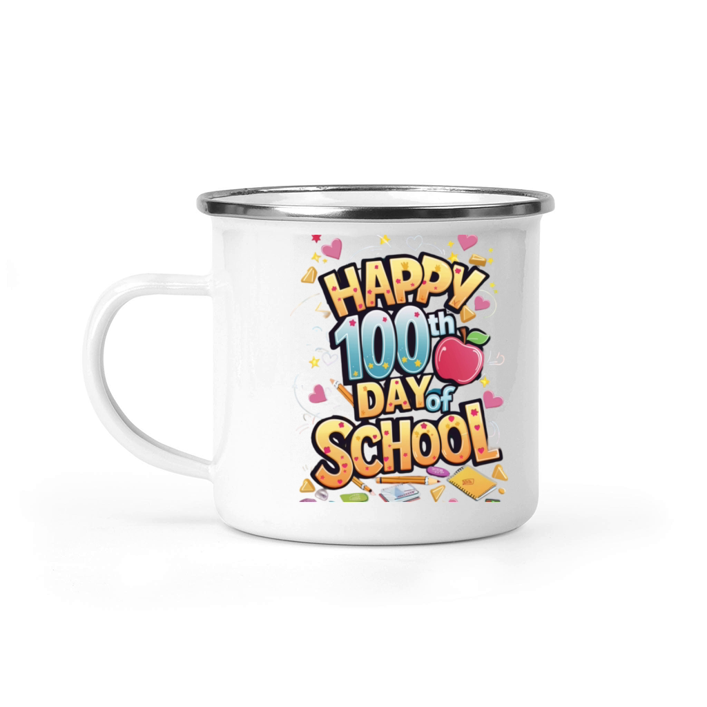 Happy 100 Days of School Teacher Camping Mug