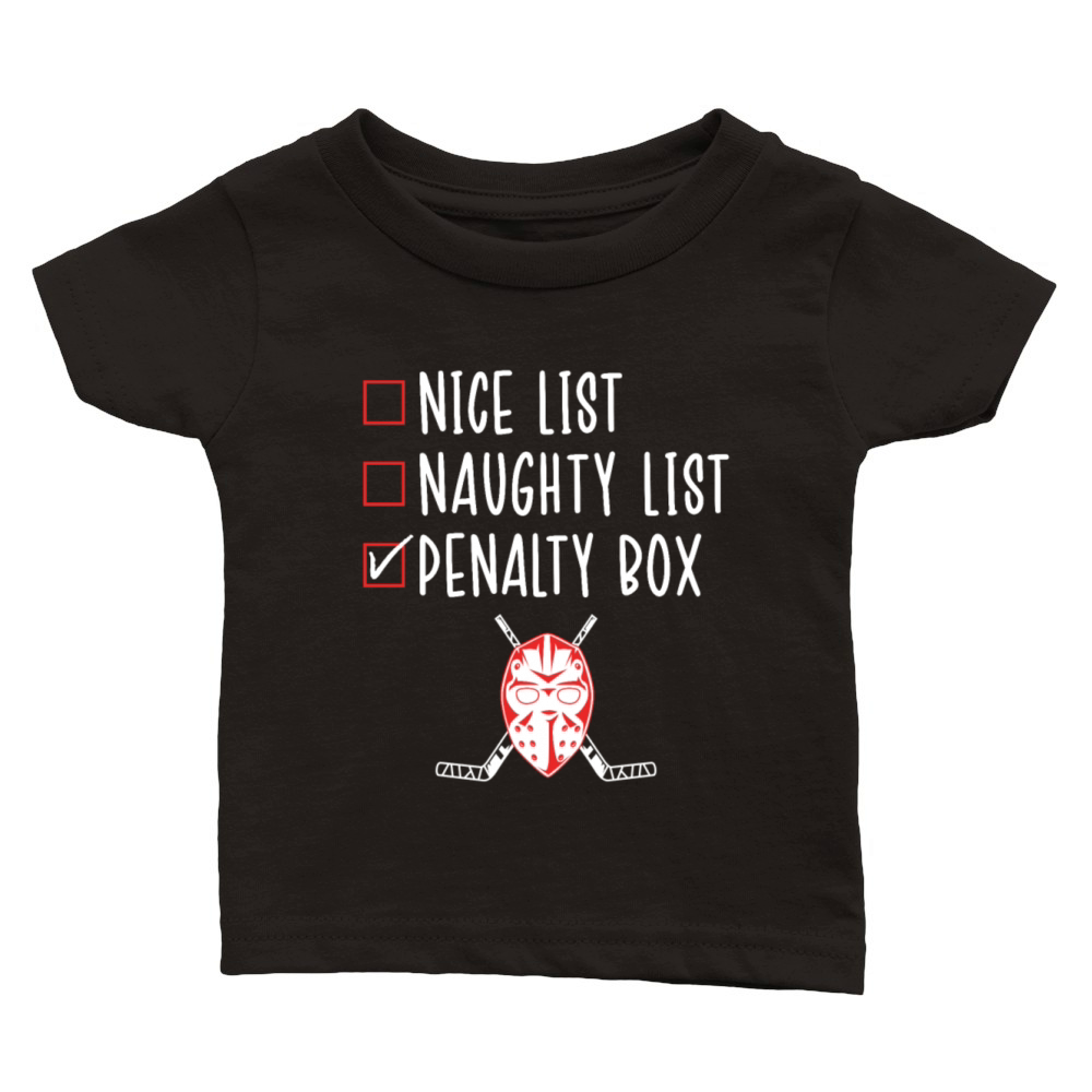 Ice Hockey Naughty List Funny Ice Hockey Player Classic Baby Crewneck T-shirt