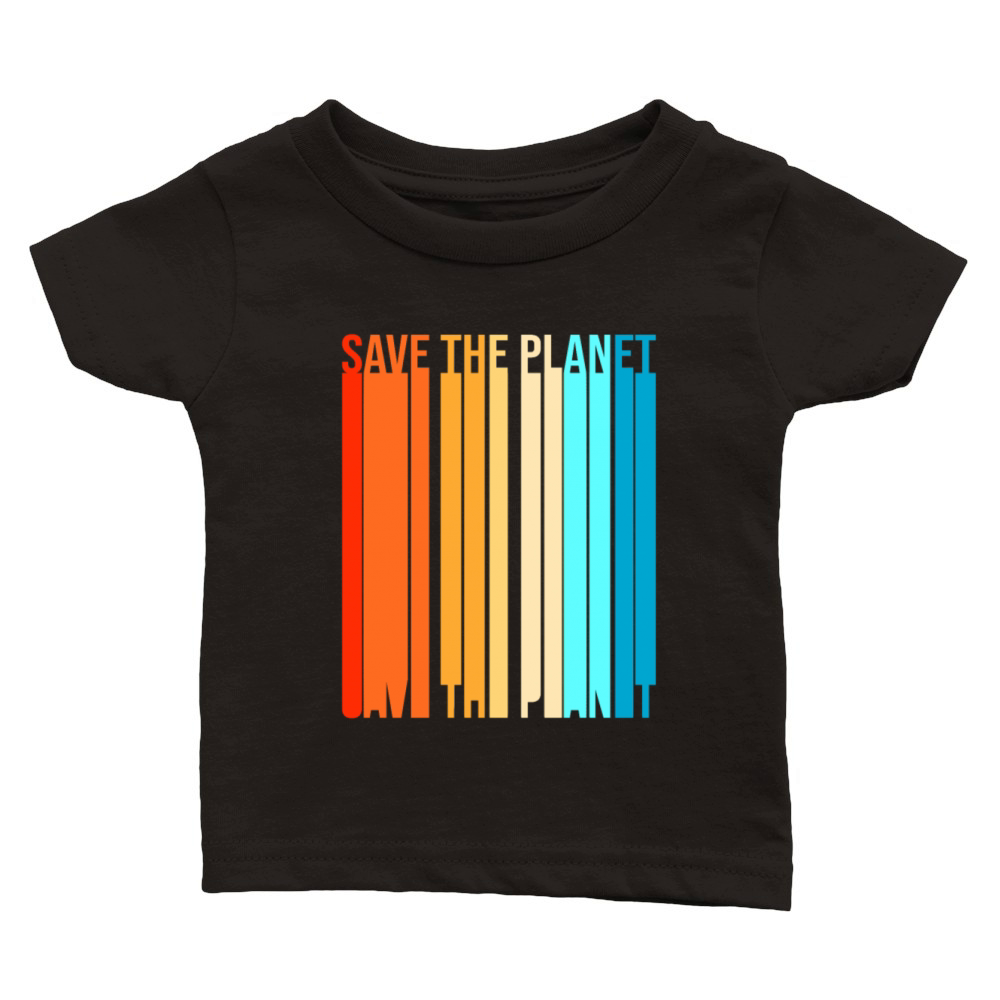 Retro Vintage Earth Day Save The Planet Classic Baby Crewneck T-shirt