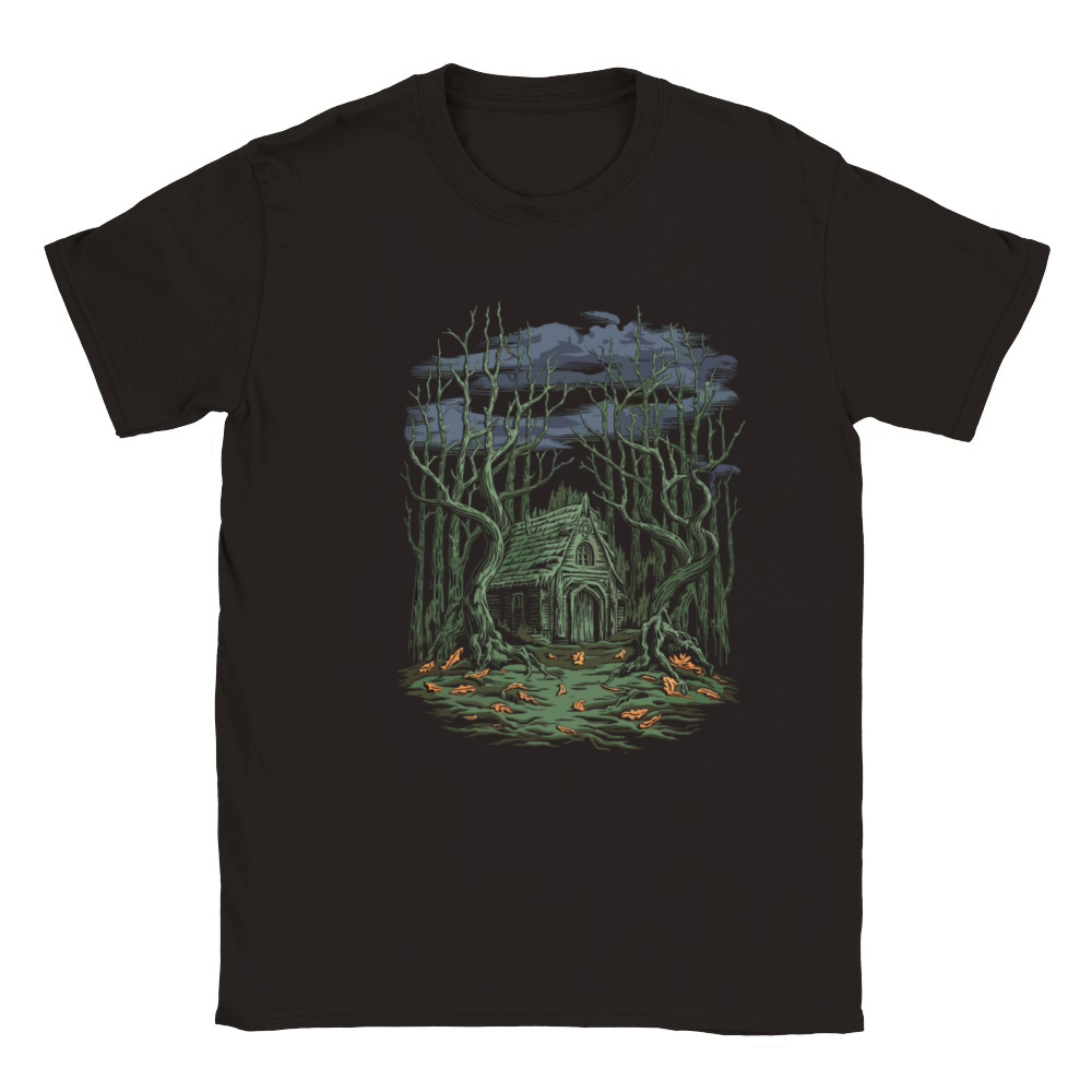 Dark Cottagecore Forest Scene Classic Kids Crewneck T-shirt