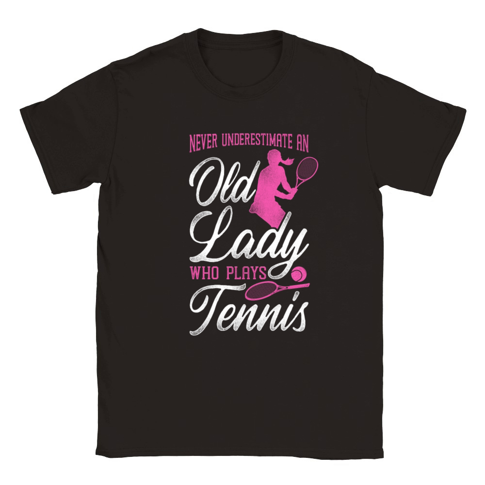 Funny Tennis Player Racket Grandma Classic Kids Crewneck T-shirt