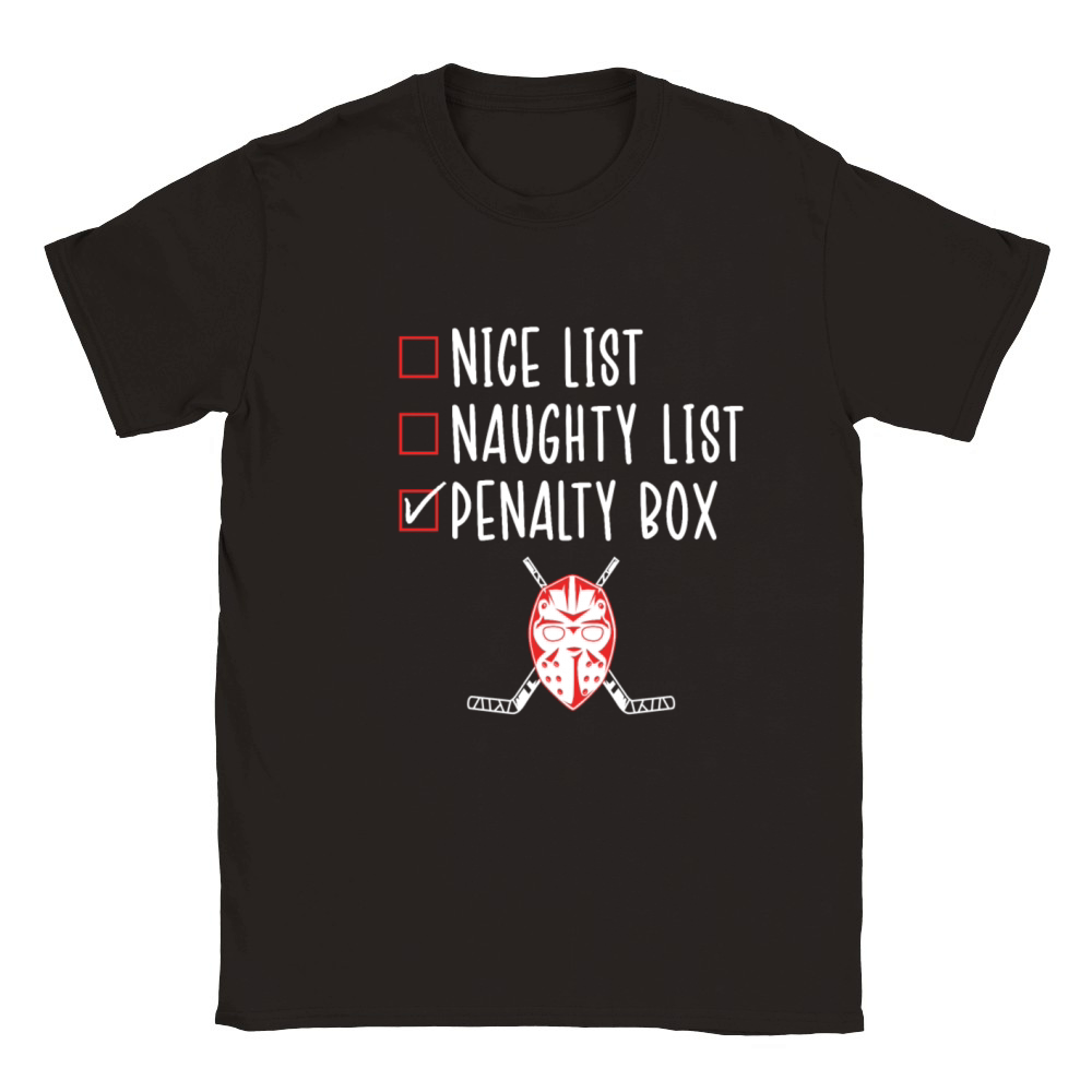 Ice Hockey Naughty List Funny Ice Hockey Player Classic Kids Crewneck T-shirt