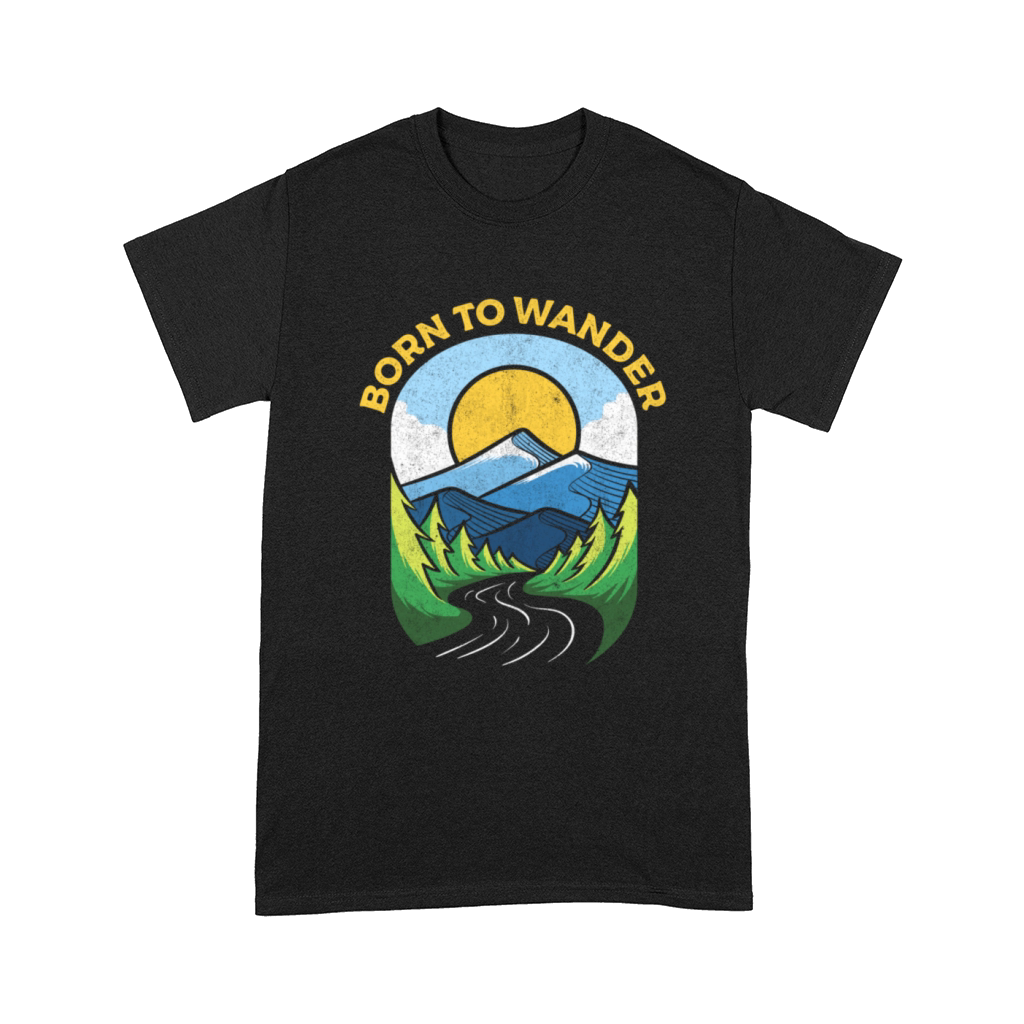 Born To Wander Outdoor Vintage Style Mountains Comfort T-shirt