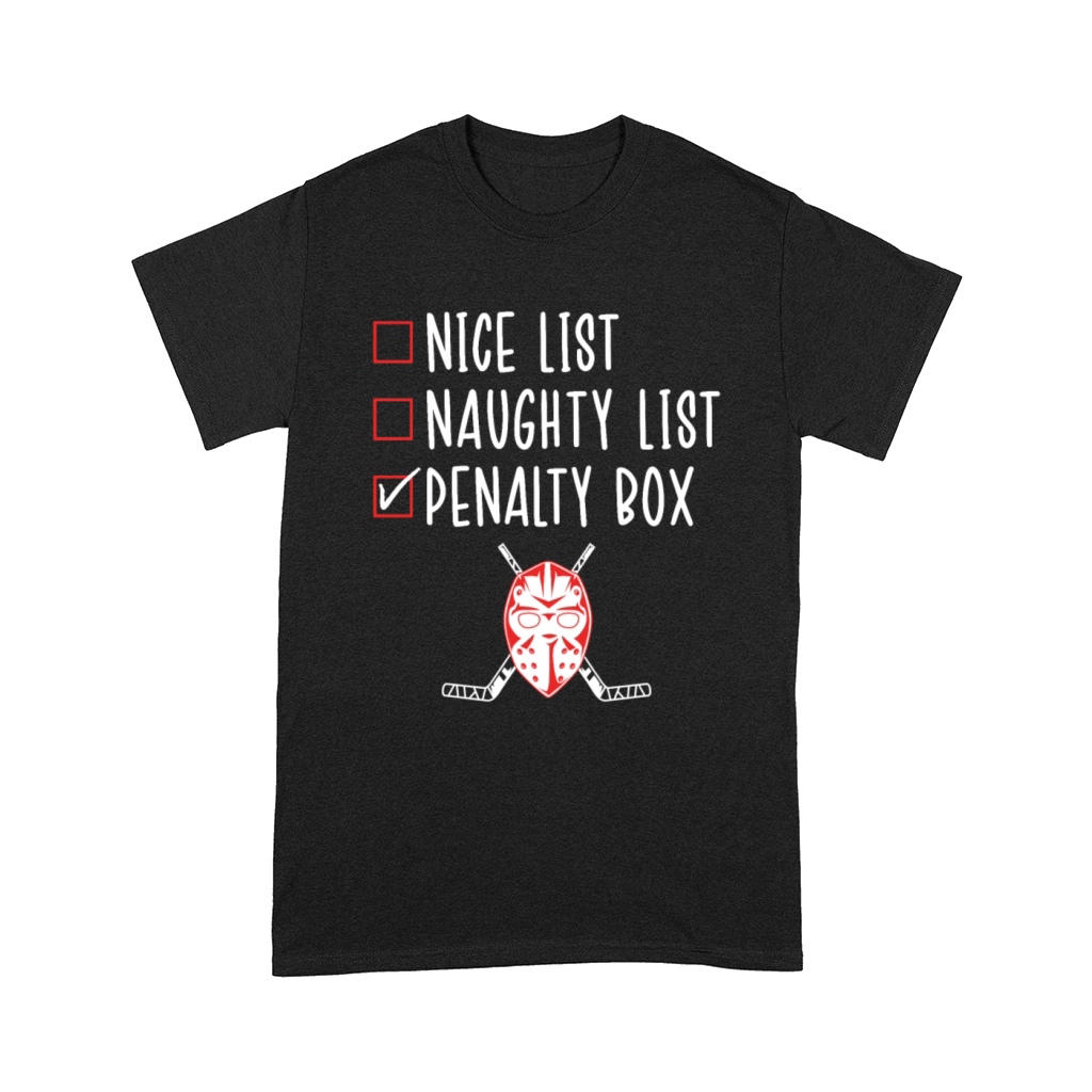Ice Hockey Naughty List Funny Ice Hockey Player Comfort T-shirt