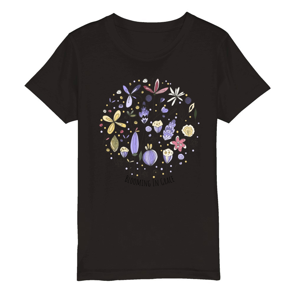 Blooming In Grace Shirt for Women Great Gift Organic Kids Crewneck T-shirt