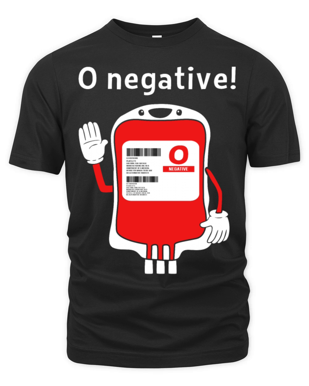 Blood Bank Phlebotomist O Negative Blood Donor Organic Unisex T-shirt