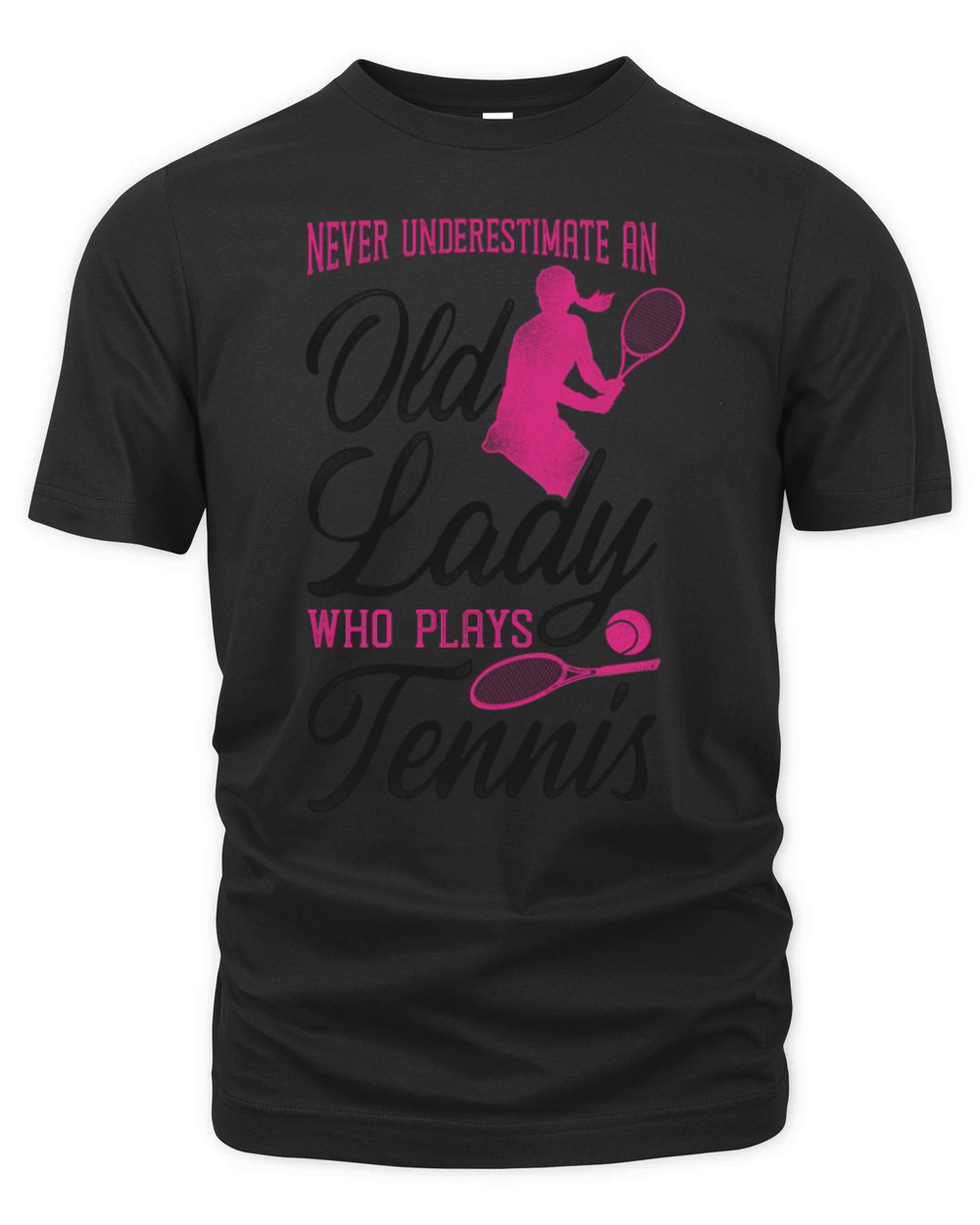Funny Tennis Player Racket Grandma Organic Unisex T-shirt