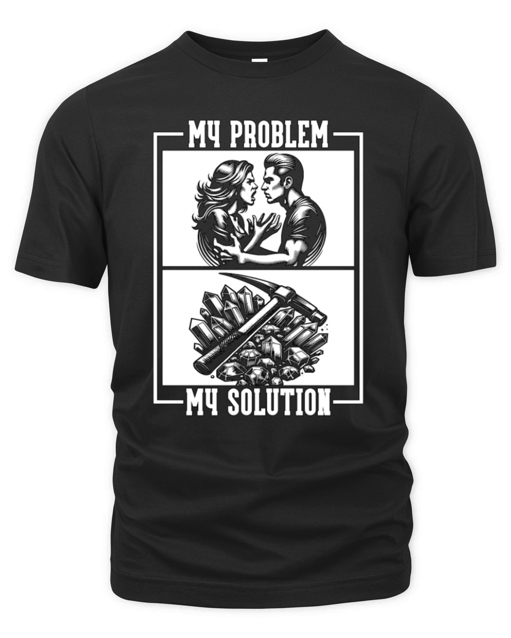 Geologist My Problem My Solution Pictogram Dad Mom Organic Unisex T-shirt