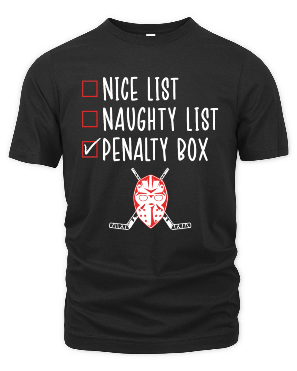 Ice Hockey Naughty List Funny Ice Hockey Player Organic Unisex T-shirt