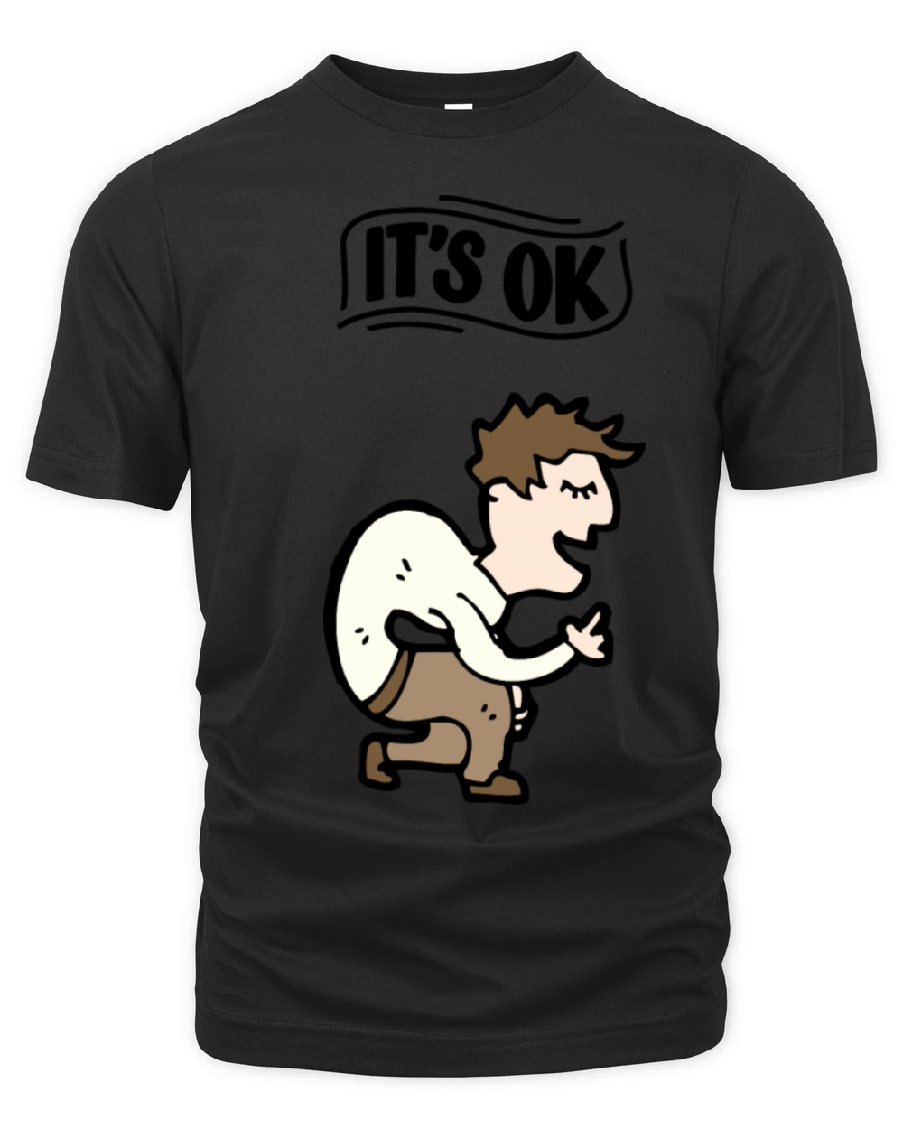 It’s OK Funny Sarcastic Print Organic Unisex T-shirt