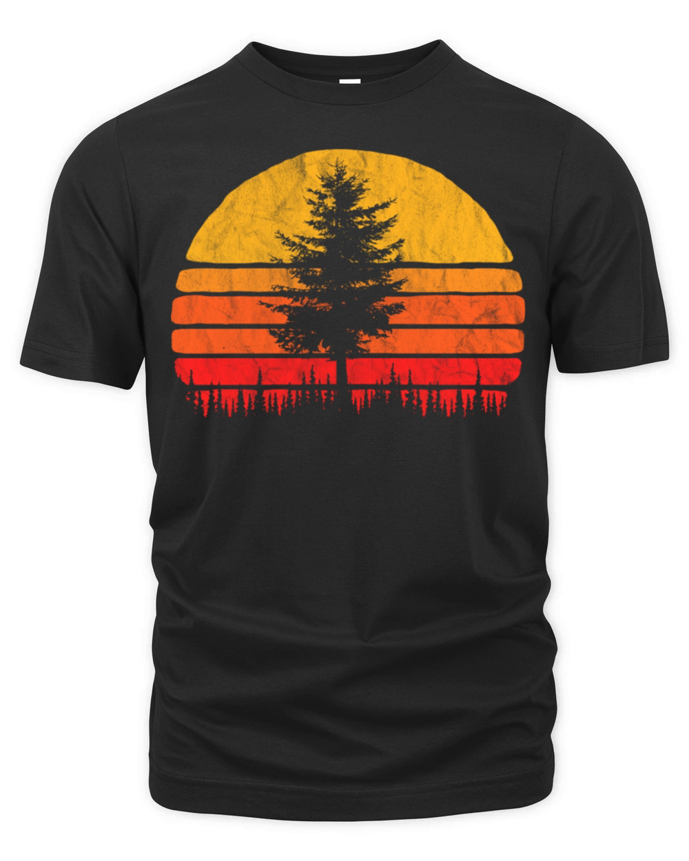 Mountain Life Outdoor Pine Tree Vintage Organic Unisex T-shirt