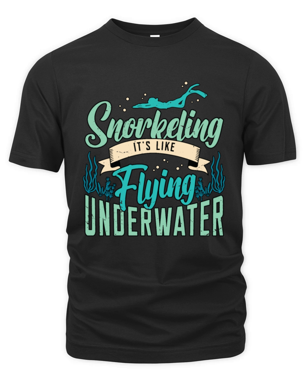 Snorkeling Its Like Flying Underwater Scuba Diver Organic Unisex T-shirt