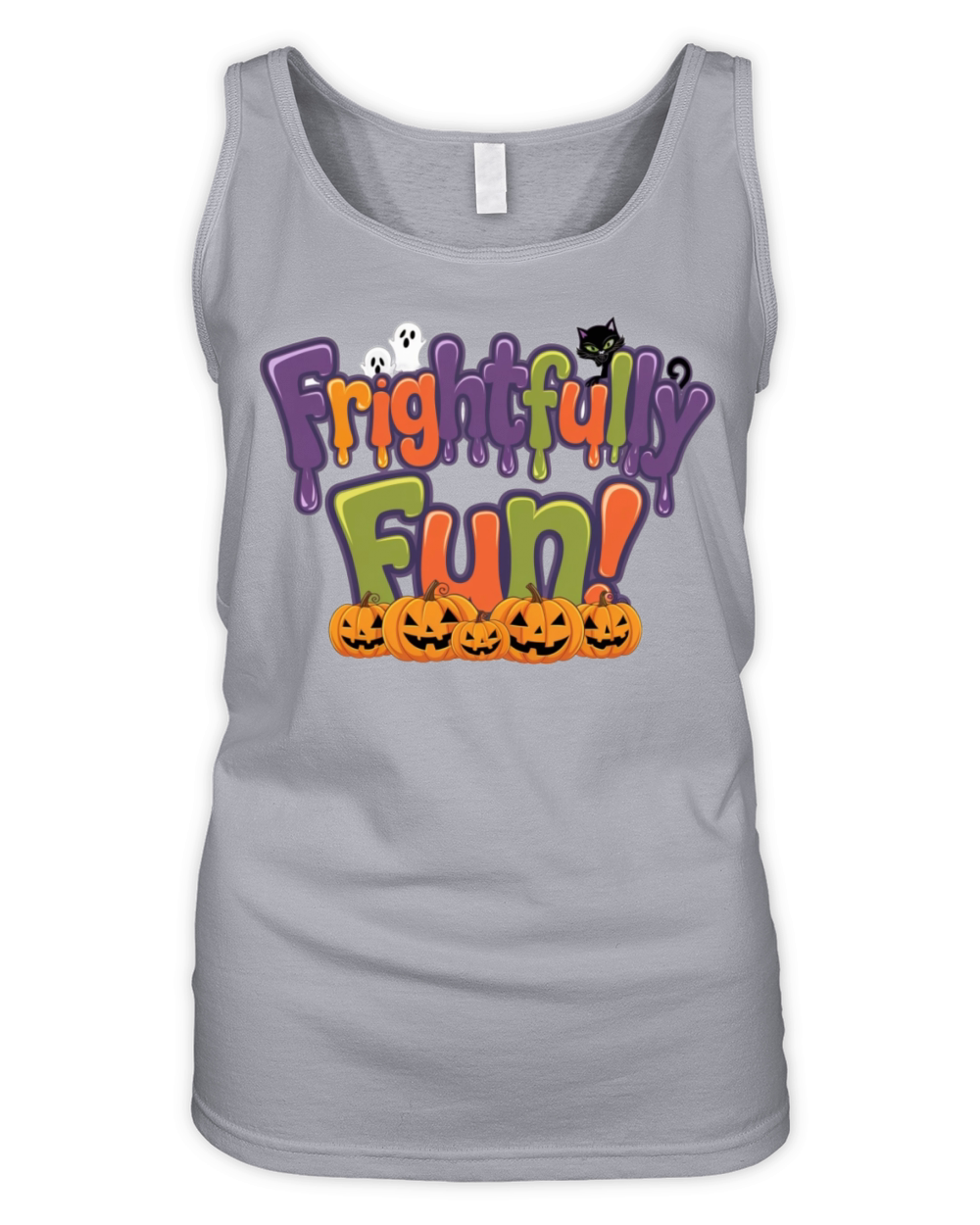 frightfully fun halloween design Organic Women's Tank Top