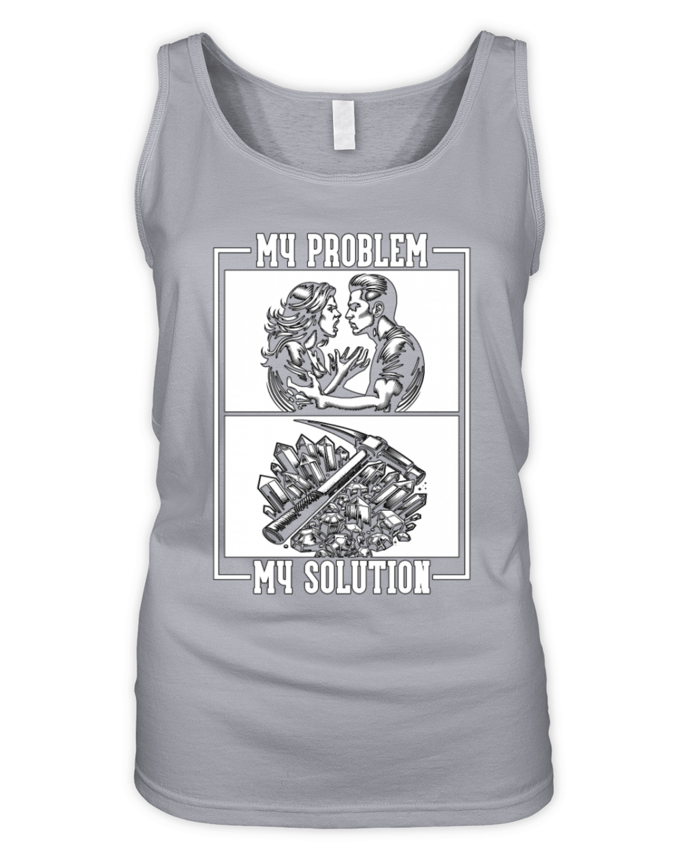 Geologist My Problem My Solution Pictogram Dad Mom Organic Women's Tank Top