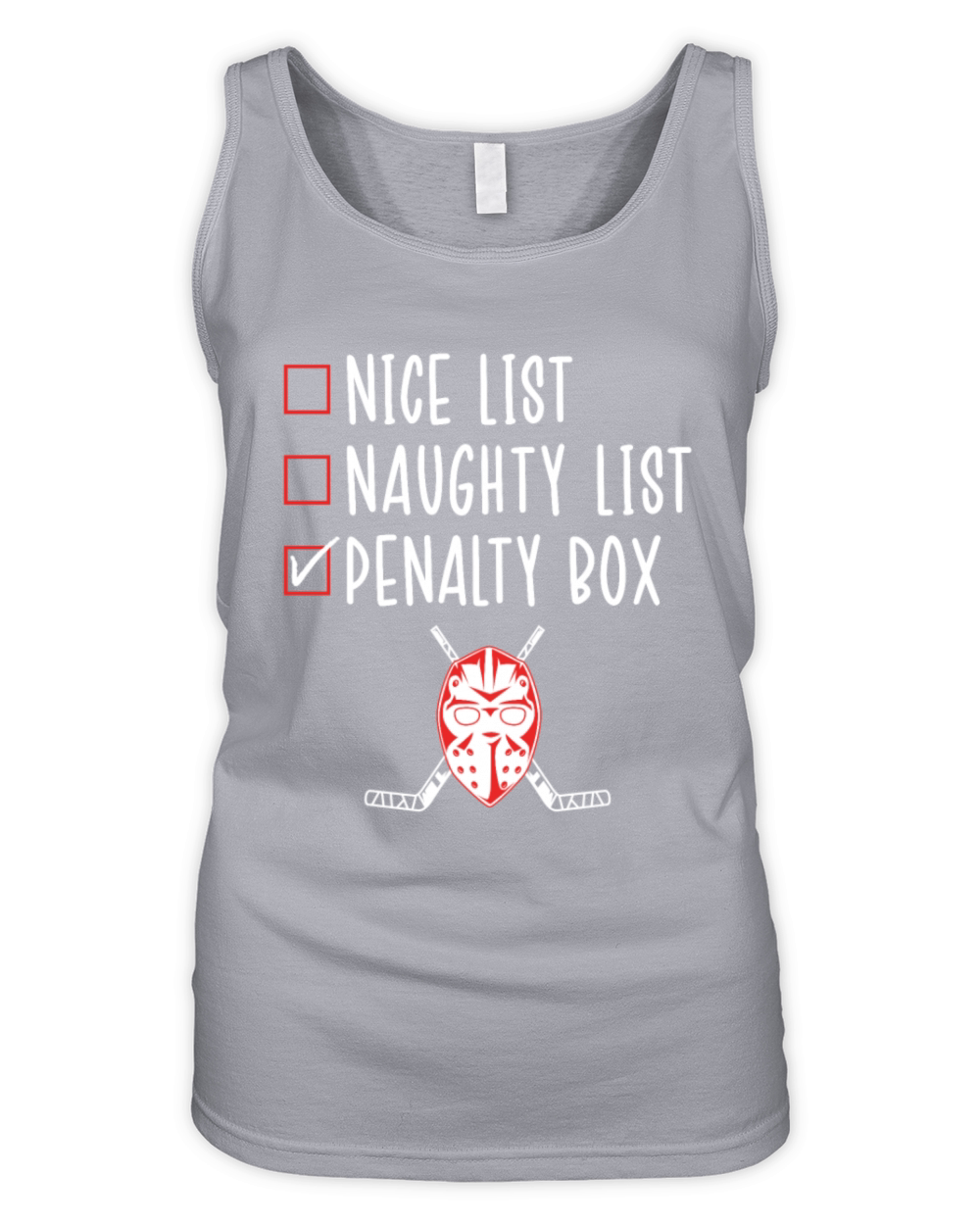 Ice Hockey Naughty List Funny Ice Hockey Player Organic Women's Tank Top