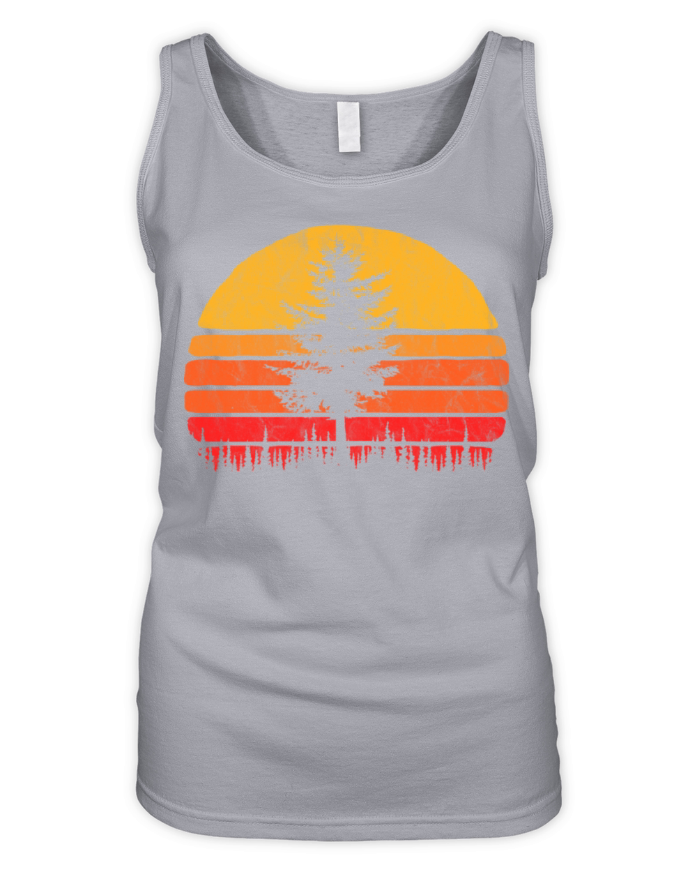 Mountain Life Outdoor Pine Tree Vintage Organic Women's Tank Top
