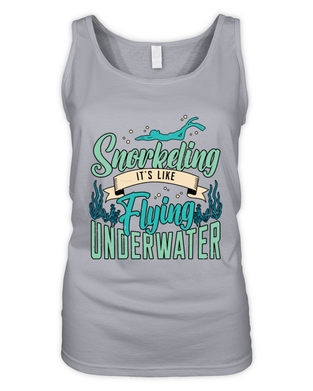 Snorkeling Its Like Flying Underwater Scuba Diver Organic Women's Tank Top