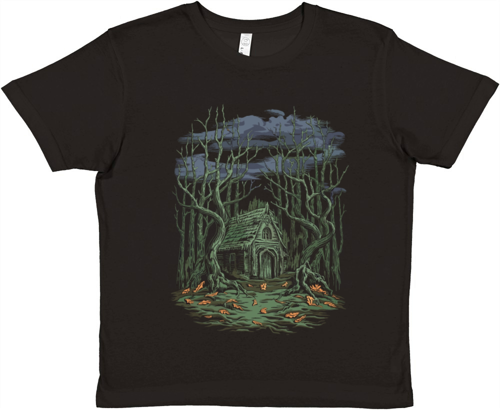 Dark Cottagecore Forest Scene Premium Kids Crewneck T-shirt