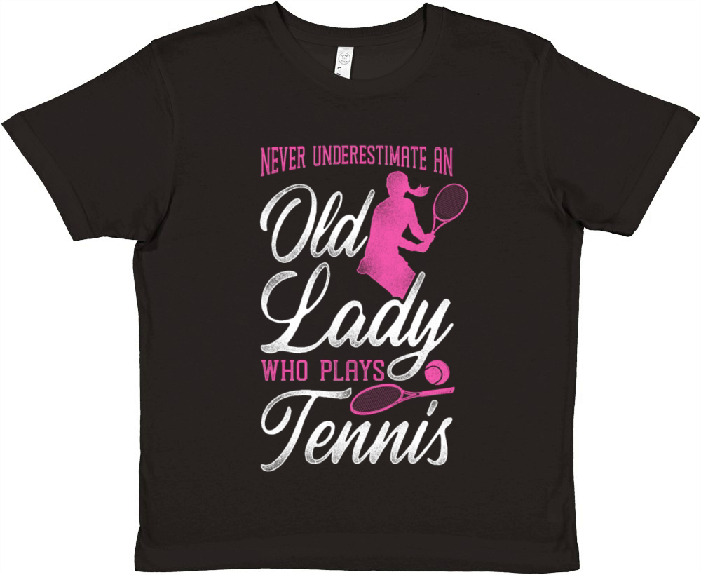 Funny Tennis Player Racket Grandma Premium Kids Crewneck T-shirt